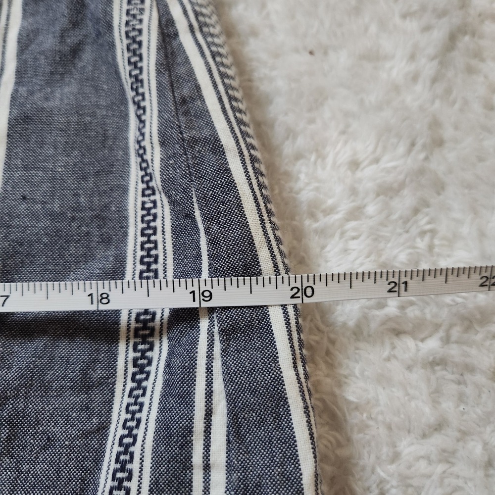 LOFT Outlet Striped A-Line Skirt Women's Size 4 Gray White Casual - Picture 5 of 7
